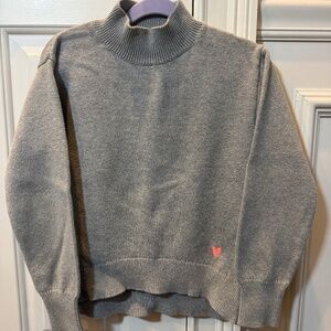 Girls' Crewcuts Gray Mock Neck Sweater